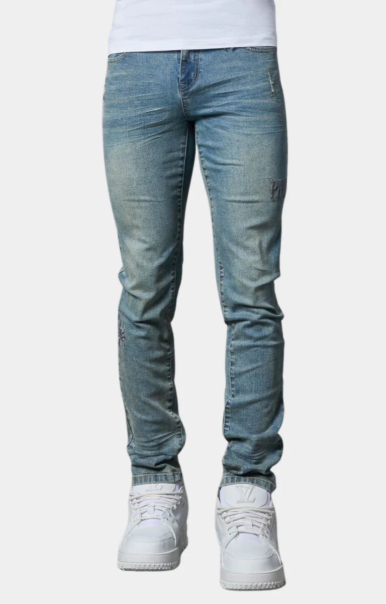 PAINLAB 'Pain' Stacked Denim (V. Blue) P41VBSD | FRESH N FITTED