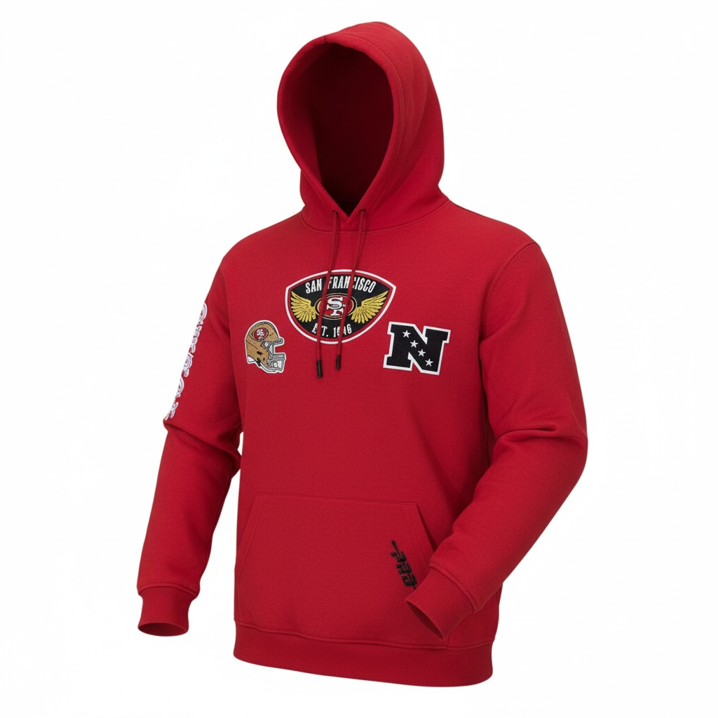 スポーツ選手 fire Pro Standard San Francisco 49ers 'Born For Sport' Hoodie (Red) FS45411