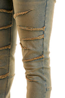 KDNK Raw Edge Skinny Flare Denim KND4602 (T.M.Blue) - FRESH N FITTED