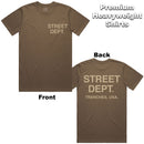 PG Apparel 'Street Dept' T-Shirt (Brown/Khaki) STDPT100 - FRESH N FITTED