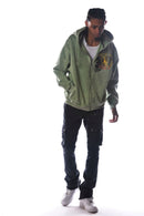 DISSORDER 'Spirit' Zip Up Hoodie (Sage) GN4107-SAG - FRESH N FITTED