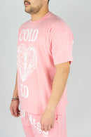Rebel Minds 'Heartless' Oversized T-Shirt (Dusty Pink) 151-170 - FRESH N FITTED