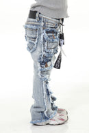 Stylo Kids Stacked Flare Denim (Lt. Blue) 7PKT-003 - FRESH N FITTED