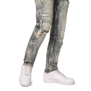 Smoke Rise 'Gradation Effect' Denim (Kelly Blue) JP25512
