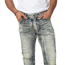 Smoke Rise 'Gradation Effect' Denim (Kelly Blue) JP25512