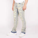 Waimea Distressed Stacked Denim In Bleach Wash