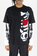 Rebel Minds 'Skeleton Twofer' L/S T-Shirt (Black) 152-242 - FRESH N FITTED