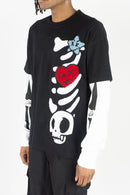Rebel Minds 'Skeleton Twofer' L/S T-Shirt (Black) 152-242 - FRESH N FITTED