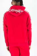 Rebel Minds 'Blessed' Fleece Hoodie (Red) 152-311 - FRESH N FITTED