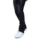 Smoke Rise 'Fashion' Rhinestone Stacked Flare Denim (Glow Black) JP25630 - FRESH N FITTED