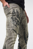 Waimea 'Cupid' Stacked Rhinestone Denim (Ant. Grey) M8567D - FRESH N FITTED