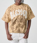 TAKER 'Blessed' Cropped T-Shirt (Sand) T5209 - FRESH N FITTED
