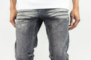 Roar Denim 'Basic' Stacked Flare Denim In Grey Sand