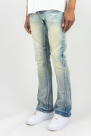 Roar Denim 'R&R' Stacked Flare Denim In Light Vintage