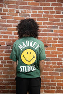 Men's Market 'Smiley Lockup' T-Shirt in Dark Green