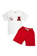 Black Label Kids 'LA Dept.' Set (Red/White) - FRESH N FITTED
