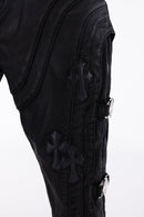 Guapi 'Black Cross Buckle' Stacked Premium Denim