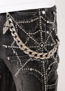 Guapi 'Obsidian Black Spider' Stacked Premium Denim