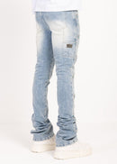 Guapi 'Aqua Blue Spider' Stacked Premium Denim