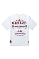 Black Label 'Tropical' T-Shirt In White