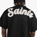 VOYAGE STUDIO Saints Necklace Tee In Black
