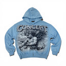 Concept LA 'Cherub 1' Oversized Zip Up Hoodie in Baby Blue