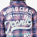 Copper Rivet World Class Iconic Plaid 2-Fer Shirt In Pink
