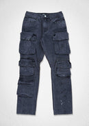Men's First Row 'Stud' Straight Fit Cargo Pants - Charcoal