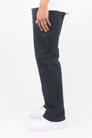Men's Roar Denim 'Distressed' Straight Denim in Jet Black