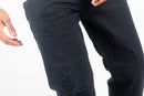 Men's Roar Denim 'Distressed' Straight Denim in Jet Black
