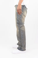 Men's Roar Denim 'Distressed' Straight Denim in DK. Dirty Tint