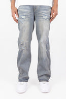 Men's Roar Denim 'Distressed' Straight Denim in LT. Dirty Tint