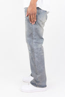 Men's Roar Denim 'Distressed' Straight Denim in LT. Dirty Tint