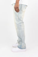Men's Roar Denim 'Distressed' Straight Denim in LT. Sand Blue