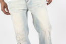 Men's Roar Denim 'Distressed' Straight Denim in LT. Sand Blue