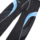 RARE PEACE black nylon joggers with embossed detailing and elastic cuffs