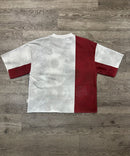 BKYS Mens ‘Chaos Dept' Oversized Cropped T-Shirt in Red/White