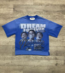 BKYS Mens ‘Ice Cream' Oversized Cropped T-Shirt in Blue