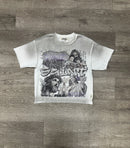 BKYS KIDS 'Saint' Oversized Cropped T-Shirt in White