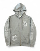 Highly Undrtd 'Above All' Rhinestone Zip-Up Hoodie (Grey) UF5604 - FRESH N FITTED