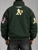 Pro Standard Oakland Athletics 'Pre Game' Zip Wind Jacket in Forest Green