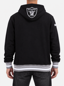 Black Las Vegas Raiders 'Area Code' hoodie by Pro Standard, featuring team logo and city branding on the front.