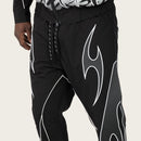 Smoke Rise 'Gear Shift' Straight Windbreaker Pants (Black) WP26S486