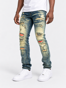 Makobi Modena denim jeans in dirt color, showcasing the fit and fabric texture of these stylish Makobi denim pants.