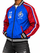 Men's Mint 'Eternal Youth' zip-up jacket in blue, casual men's jacket with a front zip and sleek design by MINT.