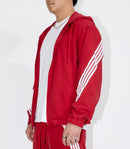 M. Society 'Outdoor' Nylon Zip Up Jacket in Crimson