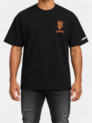 Black Pro Standard San Francisco Giants Billboard LCH drop shoulder T-shirt with team logo and graphic design.
