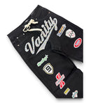 Kindred 'Multi Patches' Relaxed Straight Fit Denim in Jet Black