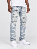 Evolution 'Combat Cargo' Slim Denim (Ice Blue) EV-320265