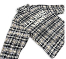 Men’s Rebel Denim 'Reigning Status' Long Sleeve Button Up Flannel in Grey